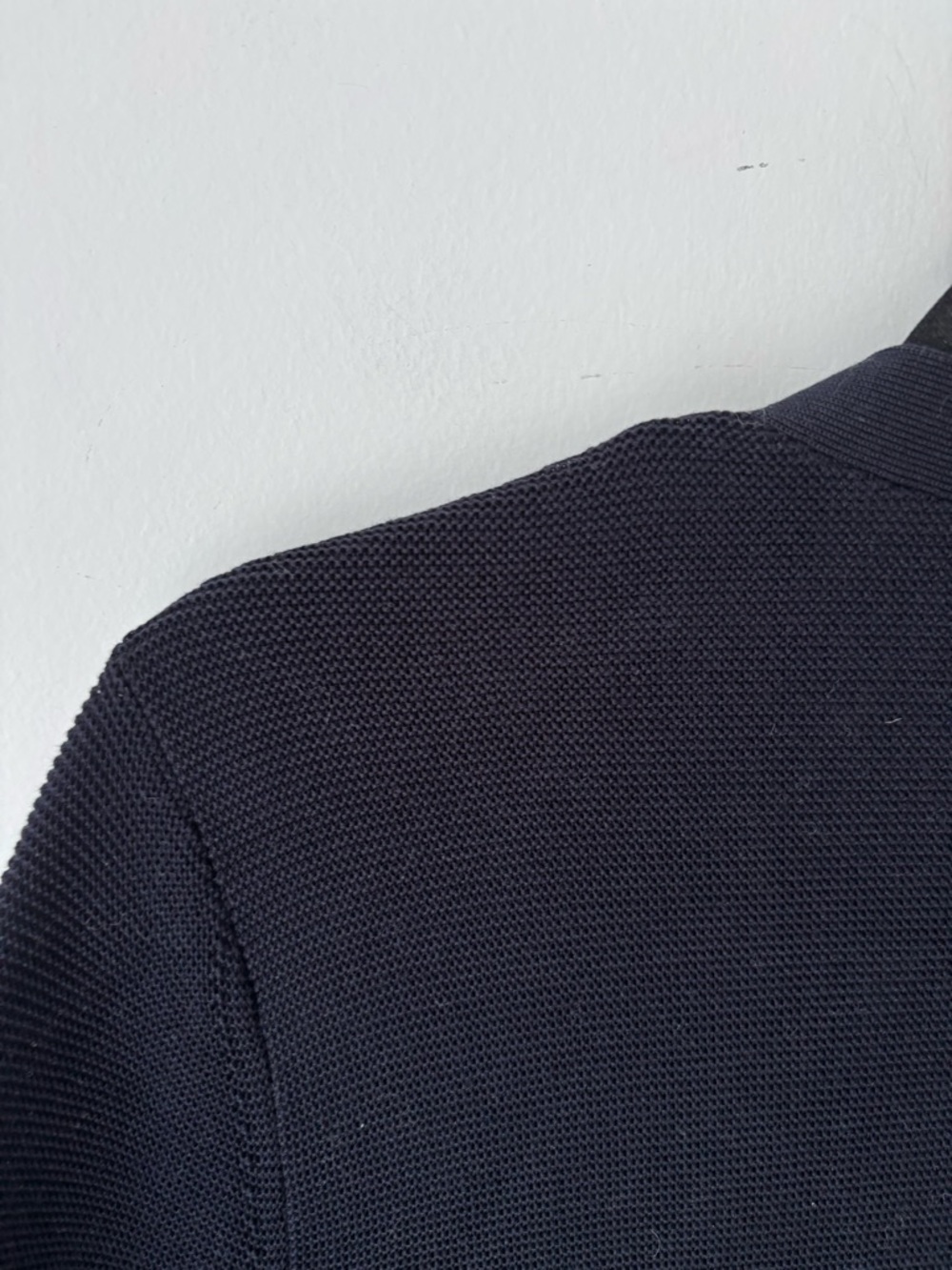 COS Navy Cotton Cardigan Minimalist Boxy Knit Oversized Quiet Luxury L - Picture 6 of 8